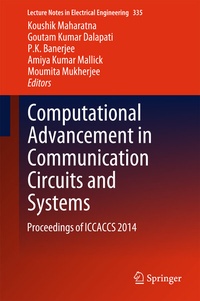 Enlarge image Cover: Computational Advancement in Communication Circuits and Systems - Springer