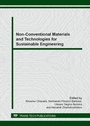 Cover: Non-Conventional Materials and Technologies for Sustainable Engineering - Trans Tech Publications Ltd