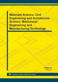 Enlarge image Cover: Materials Science, Civil Engineering and Architecture Science, Mechanical Engineering and Manufacturing Technology - Trans Tech Publications Ltd