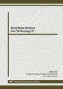 Cover: Solid State Science and Technology IV - Trans Tech Publications Ltd