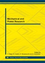 Cover: Mechanical and Power Research - Trans Tech Publications Ltd