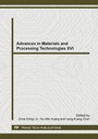 Cover: Advances in Materials and Processing Technologies XVI - Trans Tech Publications Ltd