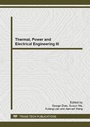 Cover: Thermal, Power and Electrical Engineering III - Trans Tech Publications Ltd