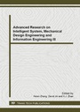 Cover: Advanced Research on Intelligent System, Mechanical Design Engineering and Information Engineering III - Trans Tech Publications Ltd