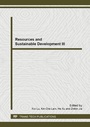 Cover: Resources and Sustainable Development III - Trans Tech Publications Ltd