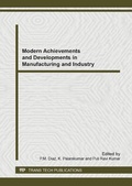 Cover: Modern Achievements and Developments in Manufacturing and Industry - Trans Tech Publications Ltd