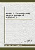 Cover: Frontiers of Chemical Engineering, Metallurgical Engineering and Materials III - Trans Tech Publications Ltd
