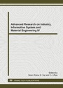 Cover: Advanced Research on Industry, Information System and Material Engineering IV - Trans Tech Publications Ltd