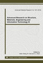 Cover: Advanced Research on Structure, Materials, Engineering and Information Technology III - Trans Tech Publications Ltd