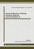Cover: Advanced Research on Energy, Chemistry, Materials and Informatization III - Trans Tech Publications Ltd
