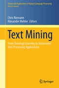 Cover: Text Mining - Springer