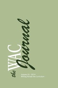 Cover: The WAC Journal 25 (Fall 2014) - Parlor Press