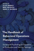 Cover: The Handbook of Behavioral Operations Management - Oxford University Press Inc
