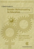 Cover: A Quick Guide to Gender Mainstreaming in Education - Commonwealth Secretariat