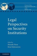 Cover: Legal Perspectives on Security Institutions - Cambridge University Press