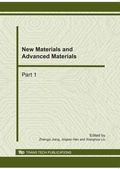 Cover: New Materials and Advanced Materials - Trans Tech Publications Ltd