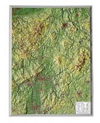 Abbildung von: Relief Hessen klein 1:700.000 - georelief