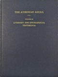 Cover: Literary and Epigraphical Testimonia - American School of Classical Studies at Athens
