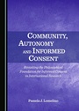 Cover: Community, Autonomy and Informed Consent - Cambridge Scholars Publishing