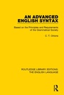 Cover: An Advanced English Syntax - Routledge