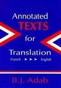 Cover: Annotated Texts for Translation (French-English) - Multilingual Matters