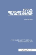 Cover: Social Interaction and its Management - Psychology Press Ltd