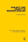 Cover: Subject and Object in Modern English - Routledge