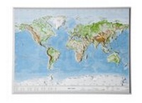 Abbildung von: Relief Welt klein ohne Rahmen (1:107.000.000) - georelief
