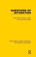 Cover: Questions of Intonation - Routledge