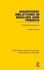 Cover: Anaphoric Relations in English and French - Routledge
