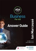 Cover: AQA Business for AS (Marcouse) Answer Guide - Hodder Education