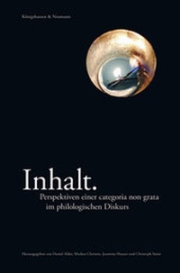 Enlarge image Cover: Inhalt. - Königshausen & Neumann