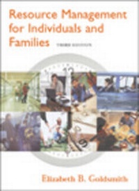 Abbildung von: Resource Management for Individuals and Families: With Infotrac - Wadsworth Publishing Co Inc