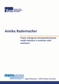 Cover: Proper orthogonal decomposition-based model reduction in nonlinear solid mechanics - Shaker
