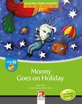 Cover: Young Reader, Level d, Fiction / Moony Goes on Holiday, mit 1 CD-ROM/Audio-CD - Helbling