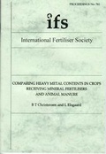 Cover: Comparing Heavy Metal Contents in Crops Receiving Mineral Fertilisers and Animal Manure - International Fertiliser Society