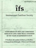 Cover: Comparison of Urea and Ammonium Nitrate in Long-Term Trials: Synthesis of Ten Years of Experimentation - International Fertiliser Society
