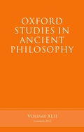 Cover: Oxford Studies in Ancient Philosophy, Volume 42 - OUP eBook