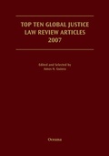 Cover: Top Ten Global Justice Law Review Articles 2007 - OUP eBook