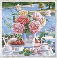 Enlarge image Cover: Tea and Roses Magnet Calendar - Harvest House Publishers