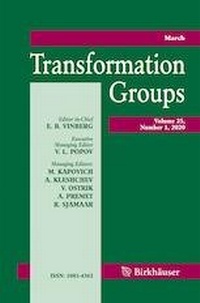 Abbildung von: Transformation Groups - Birkhäuser