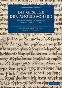 Enlarge image Cover: Die Gesetze der Angelsachsen 3 Volume Set - Cambridge University Press