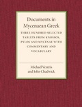 Cover: Documents in Mycenaean Greek - Cambridge University Press