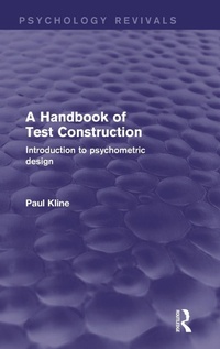 Enlarge image Cover: A Handbook of Test Construction - Routledge
