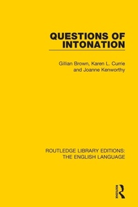 Enlarge image Cover: Questions of Intonation - Routledge