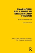 Cover: Anaphoric Relations in English and French - Routledge