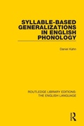 Cover: Syllable-Based Generalizations in English Phonology - Routledge