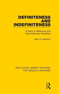 Enlarge image Cover: Definiteness and Indefiniteness - Routledge