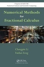 Cover: Numerical Methods for Fractional Calculus - Chapman & Hall/CRC