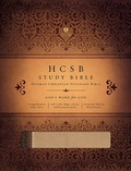 Cover: HCSB Study Bible (Dark Brown/Taupe Duotone Simulated Leather) - Broadman & Holman Publishers